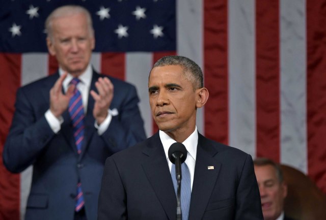 President Barack Obama delivers the State of the Union address at the U.S. Capitol in Washington on Jan. 20, 2015.