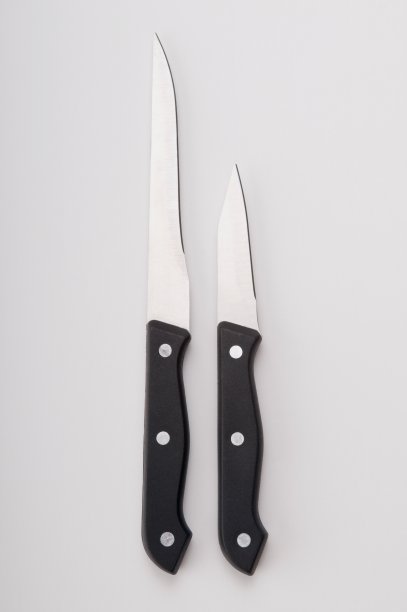 Close-up of two knives