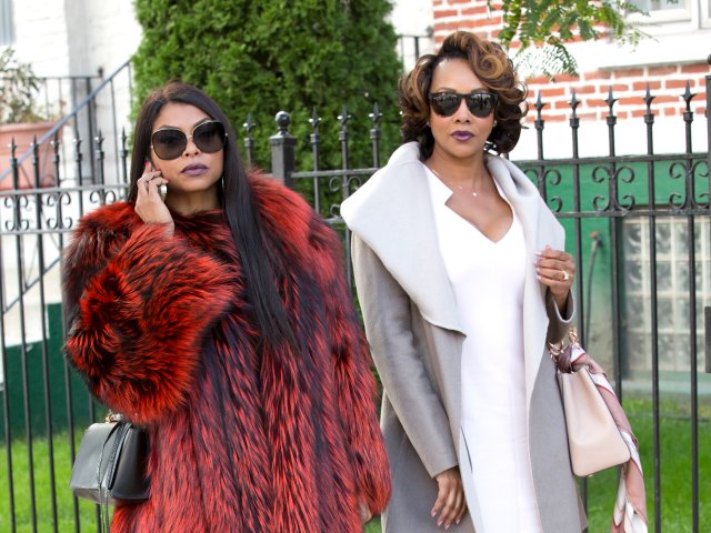 Taraji P. Henson as Loretha "Cookie" Lyon and guest star Vivica A. Fox in Empire.