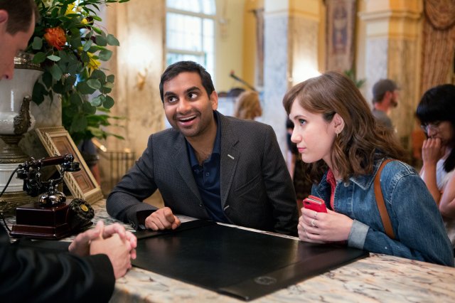 Aziz Ansari and Noël Wells in season 1 of Master of None.