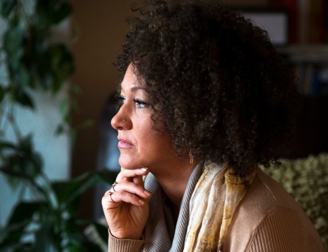 Rachel Dolezal, president of the Spokane chapter of the NAACP, poses for a photo in her Spokane, Wash. home on March 2, 2015.