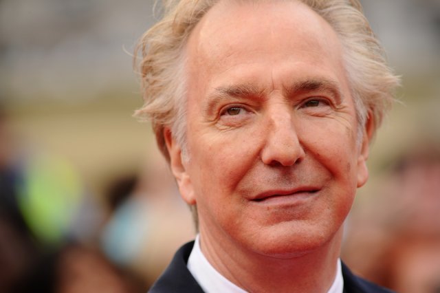 Alan Rickman attends the World Premiere of Harry Potter and The Deathly Hallows - Part 2 at Trafalgar Square on July 7, 2011 in London, England.