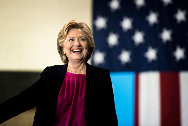 Democratic NomiHillary Clinton meets voters during a rally in Raleigh, North Carolina on Sept. 27, 2016.