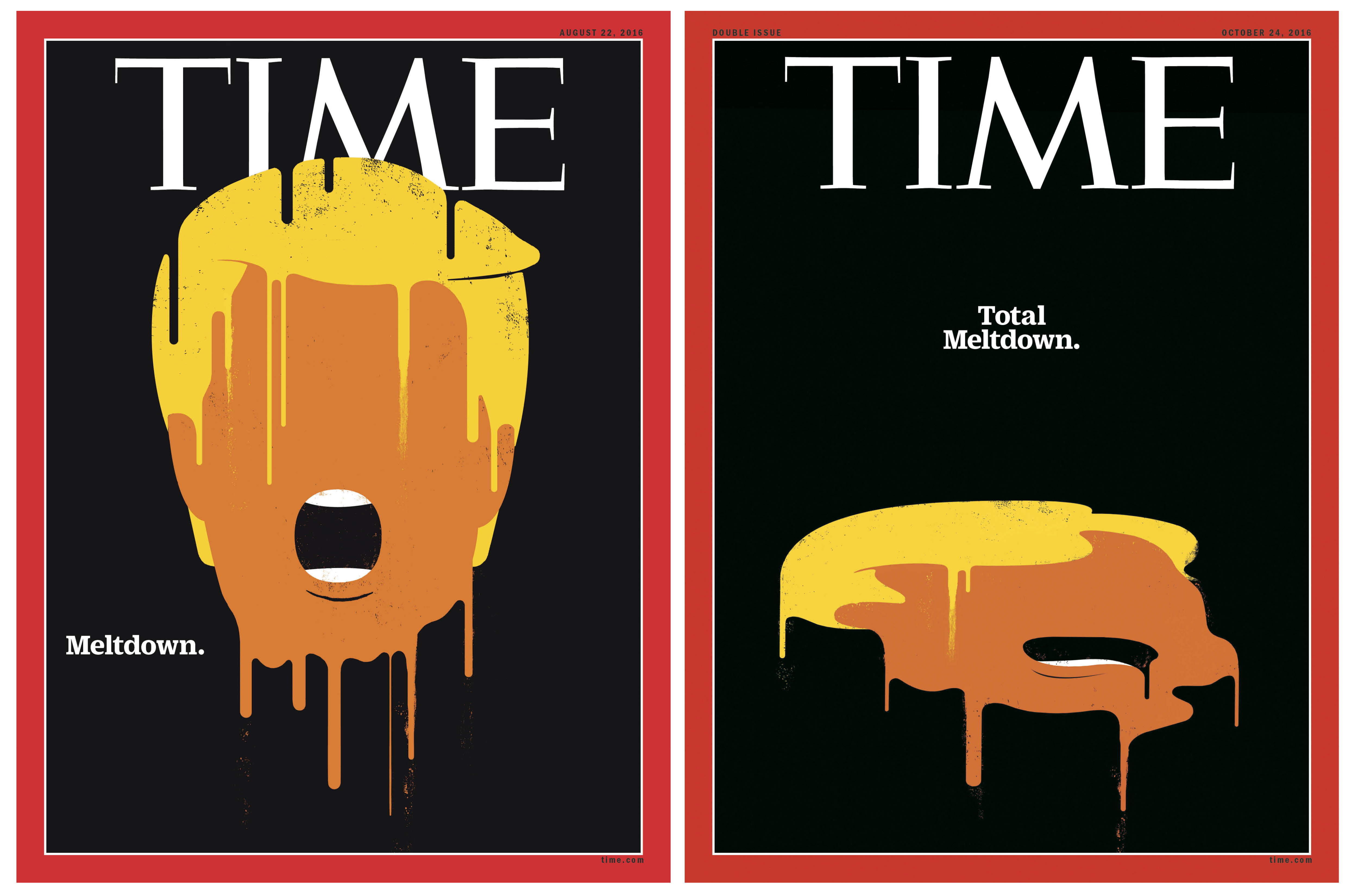 Total Meltdown Donald Trump Time Magazine Comparison covers