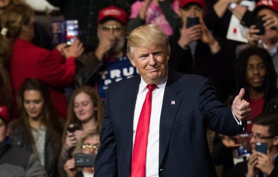 President-elect Donald Trump speaks during a stop at U.S. Bank Arena on December 1, 2016 in Cincinnati, Ohio.