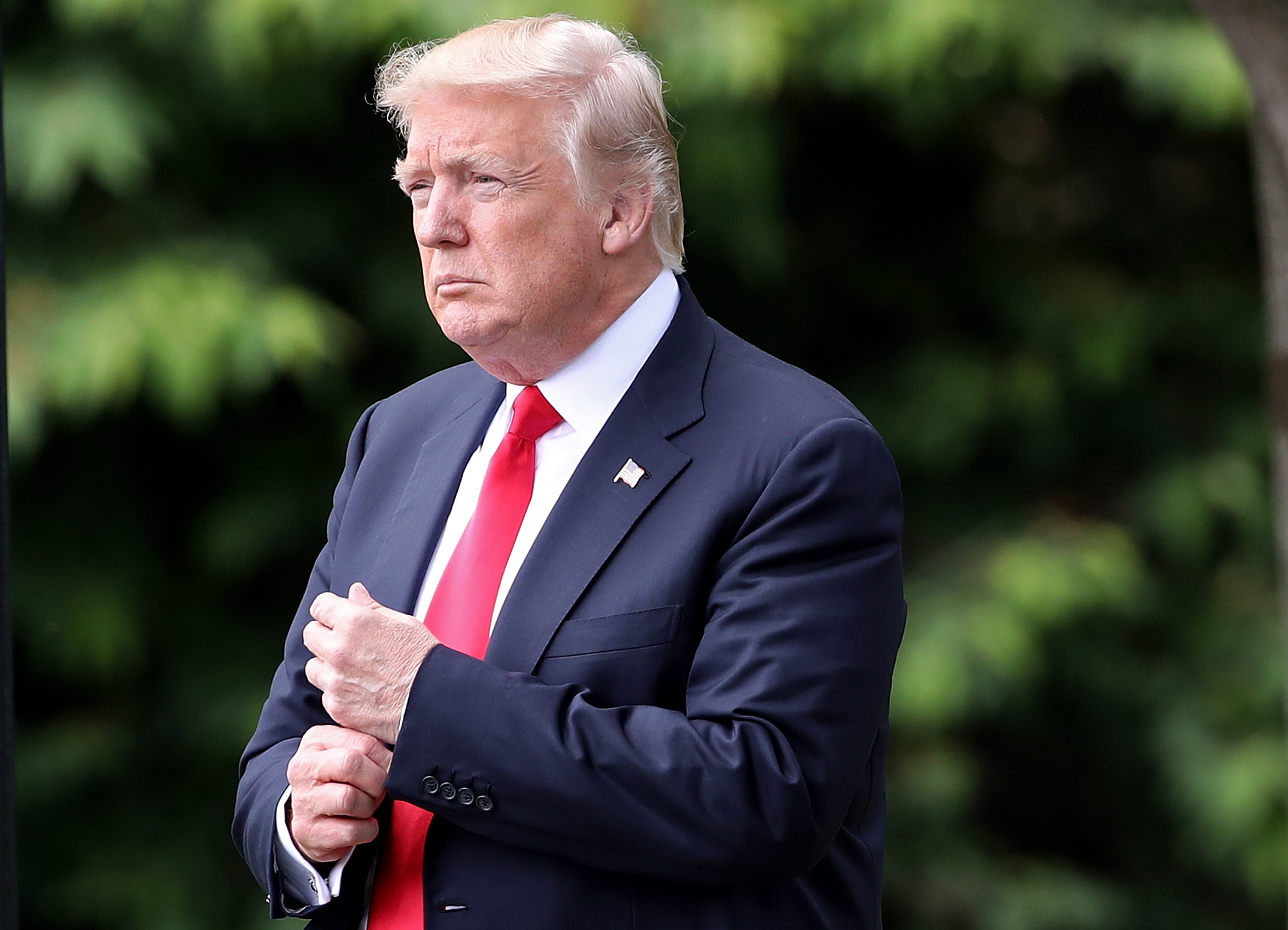 President Trump Departs White House En Route To Cincinnati, Ohio