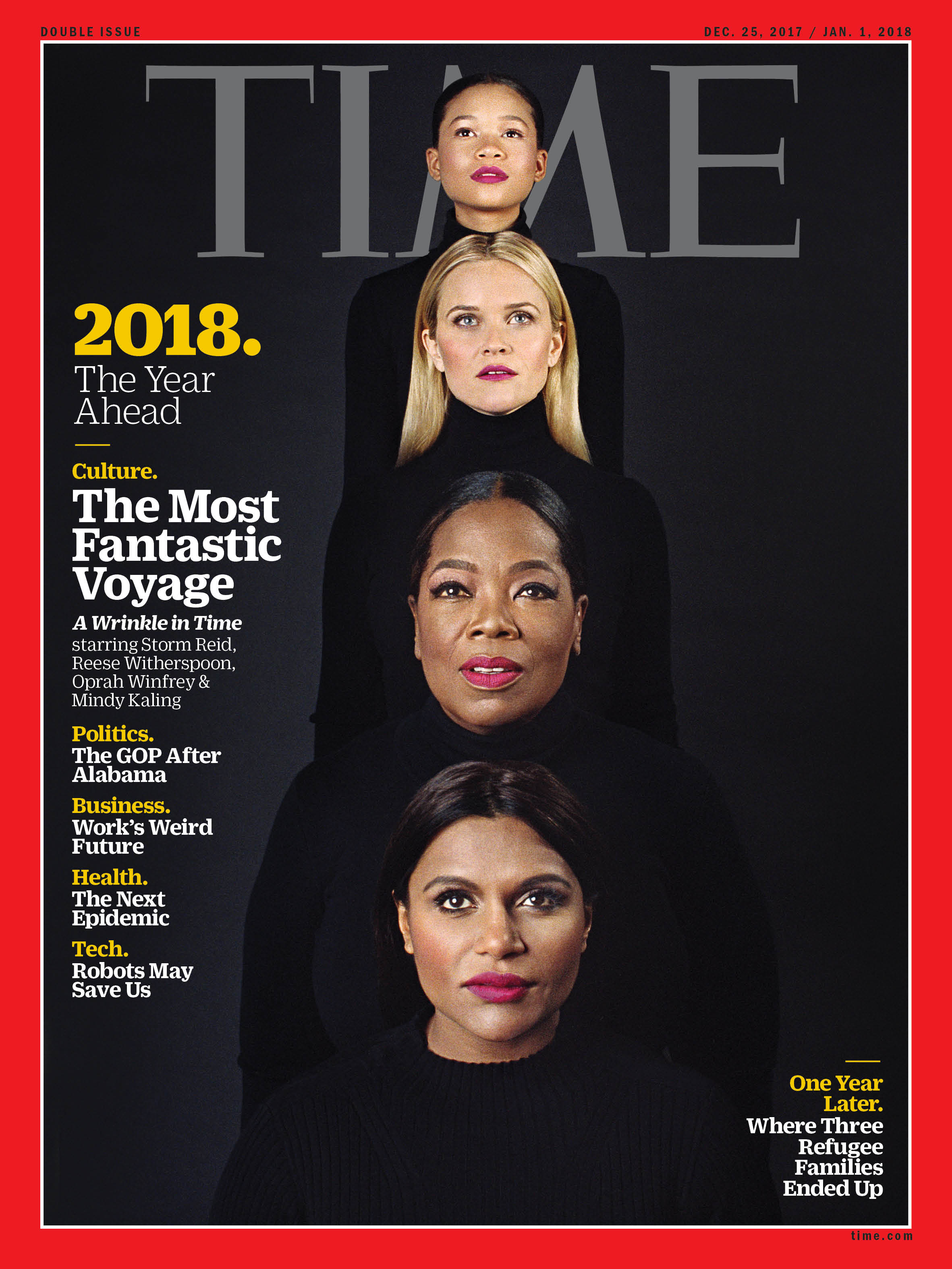 2018 The Year Ahead Wrinkle in Time Time Magazine Cover