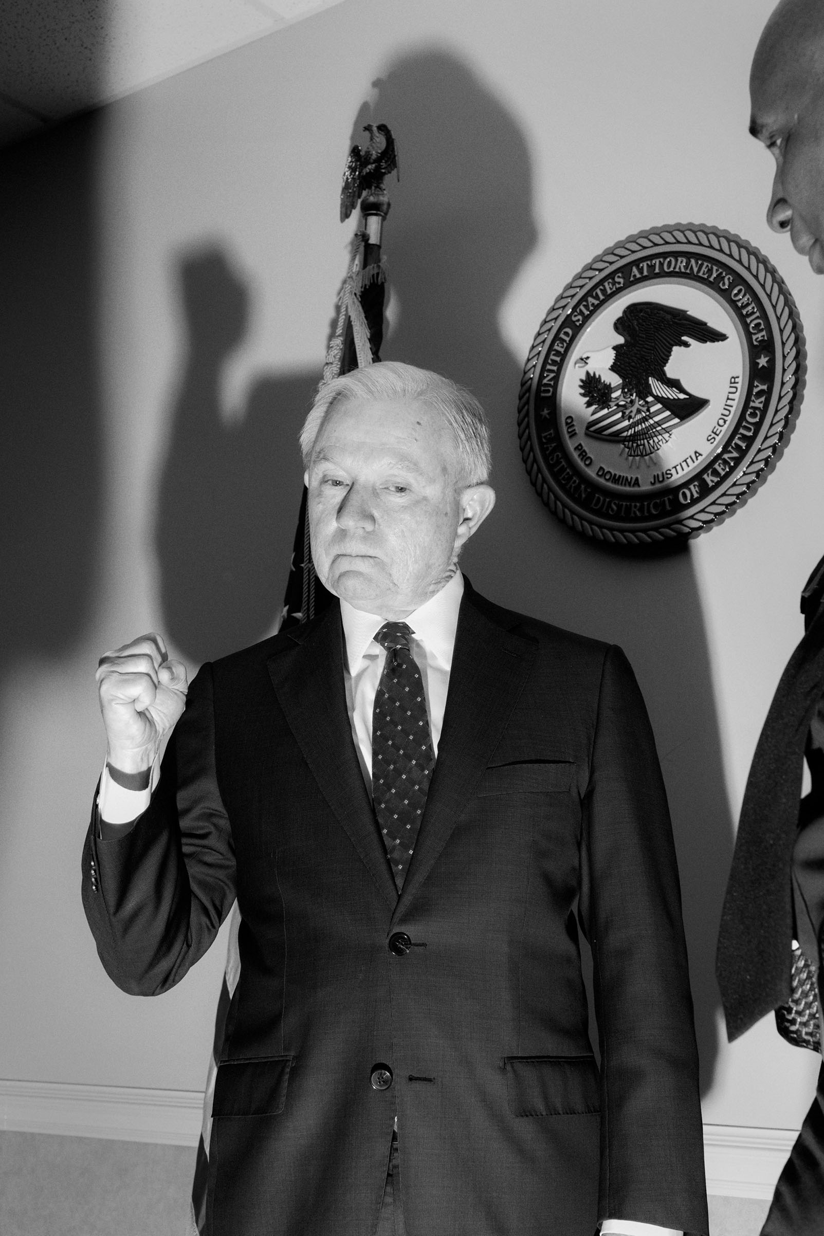 Sessions greets law-enforcement officers in Kentucky.