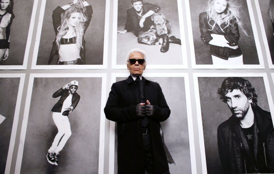 Karl Lagerfeld black jacket exhibition