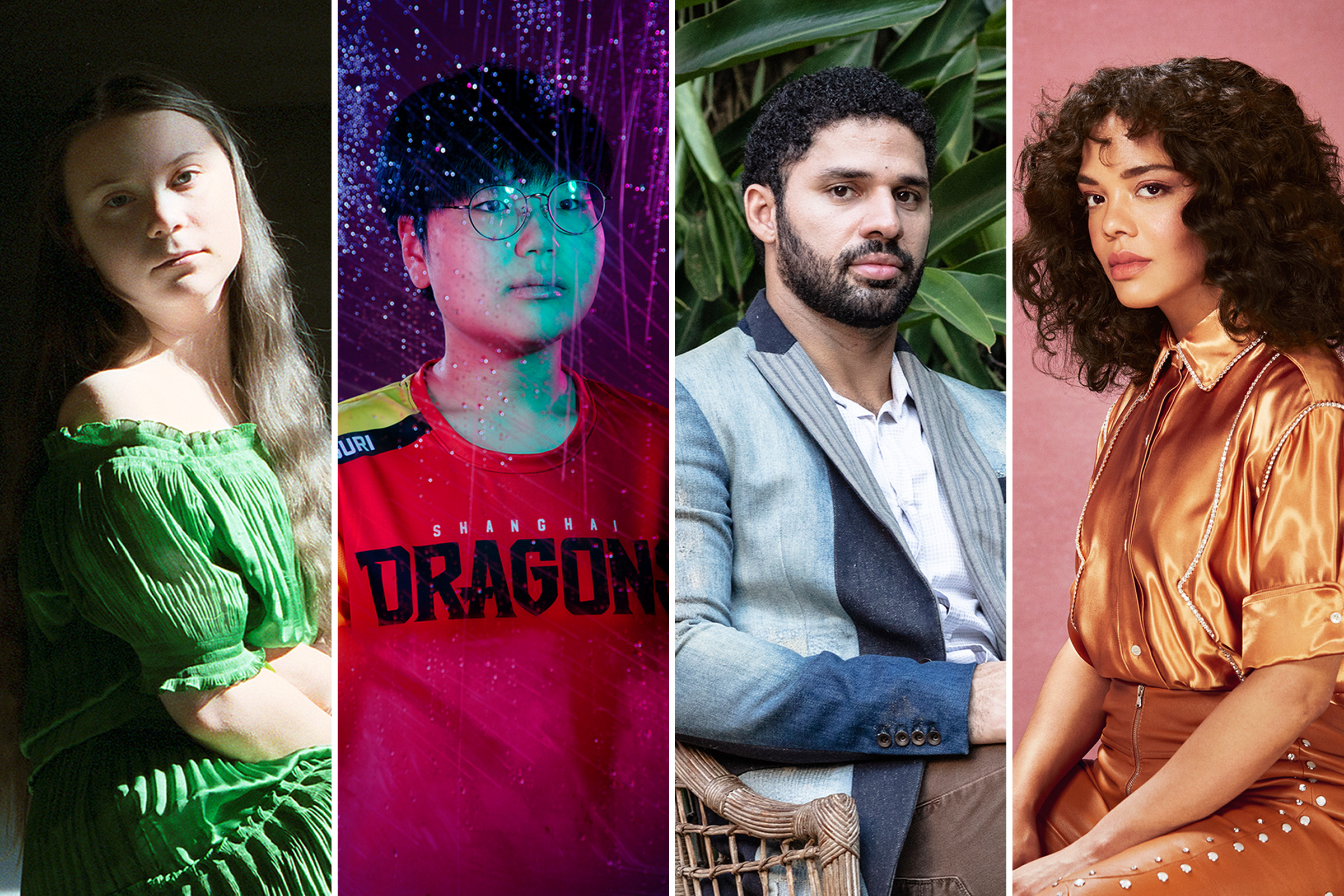 Greta Thunberg, Kim 'Geguri' Se-yeon, David Miranda, Tessa Thompson