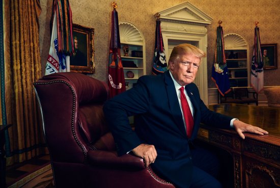 President Donald Trump in the Oval Office on June 17