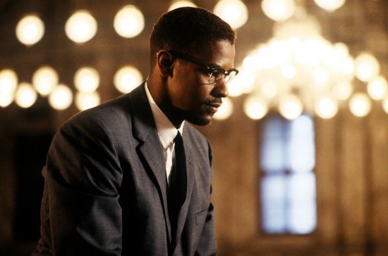 Still from MALCOLM X, Denzel Washington