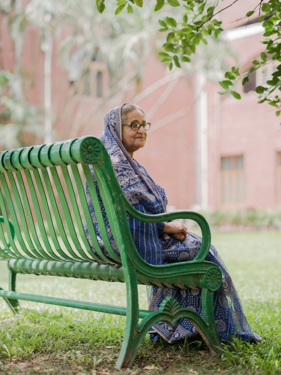 Bangladesh Prime Minister Sheikh Hasina at the Ganabhaban, the official residence, in Dhaka on Sept. 6.