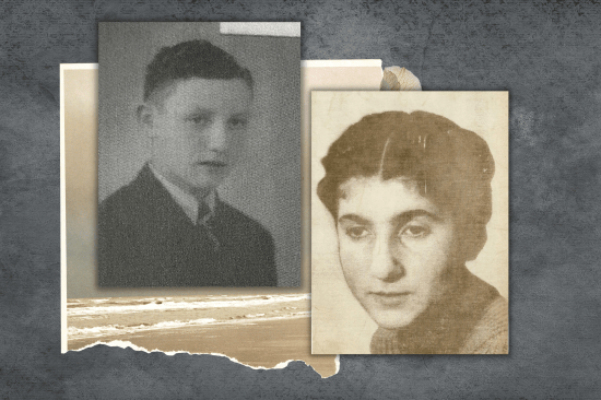 David Wisnia at his bar mitzvah on August 31, 1939, and Helen "Zippi" Spitzer, undated.