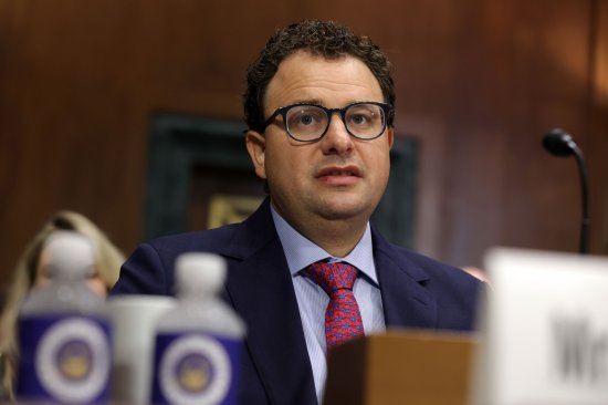 Anthropic CEO Dario Amodei testifies during a hearing before the Privacy, Technology, and the Law Subcommittee of Senate Judiciary Committee at Dirksen Senate Office Building on Capitol Hill, in Washington, D.C., on July 25, 2023.