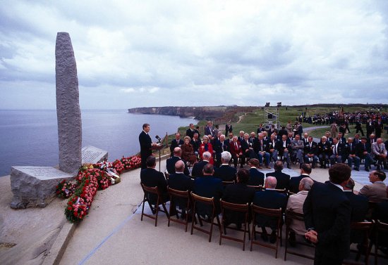 Reagan Memorializes D-Day In France