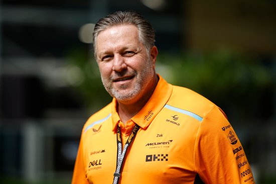 McLaren CEO Zak Brown walks in the Paddock prior to practice ahead of the F1 Grand Prix of Miami at Miami International Autodrome in Miami, Fla., on May 3, 2024.